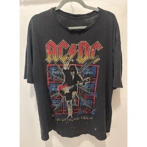 AC/DC Vintage 1988 Blow Up Your Video Tour Band Tee T Shirt Black 80s VTG RARE